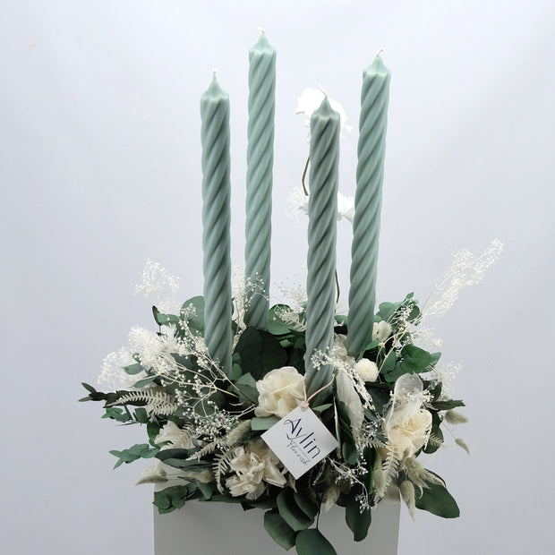 Ewiger Adventskranz in Eukalyptusgrün | AYLIN FLOURISH