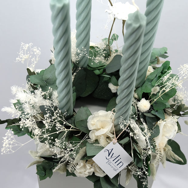 Ewiger Adventskranz in Eukalyptusgrün | AYLIN FLOURISH