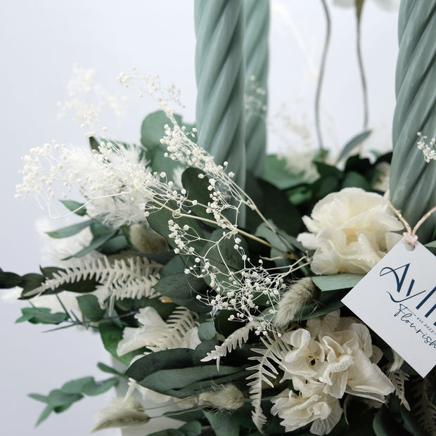 Ewiger Adventskranz in Eukalyptusgrün | AYLIN FLOURISH