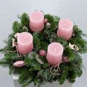 Kleiner Adventskranz in Altrosa | 30cm