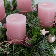 Kleiner Adventskranz in Altrosa | 30cm