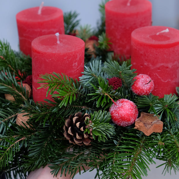 Adventskranz "Classic Crimson Red" | 30cm