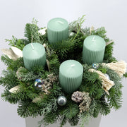 Natürlicher Adventskranz in Salbeigrün | 35cm