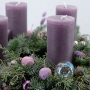 Klassischer Adventskranz in Lila | 35cm