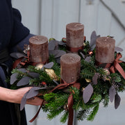 Adventskranz "Shiny Mokka & Dark Chocolate" | 35cm