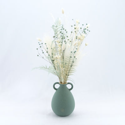 "Cloud Busting" Trockenblumen-Arrangement mit Vase