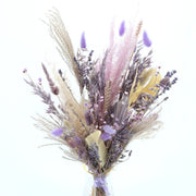 Trockenblumenstrauß in Milka Lila und Beige