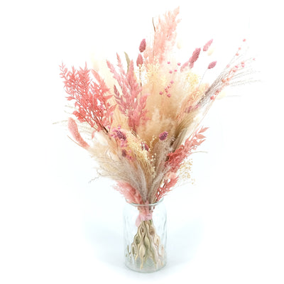 Trockenblumenstrauß in Spring Rosé und Beige